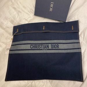 Dior large denim pouch